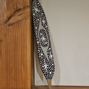 Cecil Dawson First Nations Painted Cedar Feather Art Piece